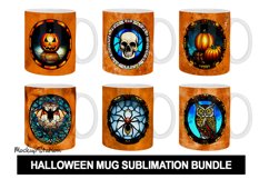 Halloween Mug Sublimation Bundle| Fall Mug Wrap PNG Product Image 1