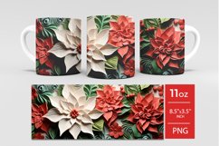 3d christmas sublimation mug, christmas mug wrap Product Image 6