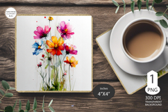 lavender Mug coaster| Coaster Mug Sublimation |flowers Product Image 1