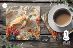 3D Sea turtle Mug coaster | Coaster Mug | underwater world Product Image 1