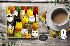 Cat Mug coaster | Coaster Mug Sublimation | Cats png Product Image 1