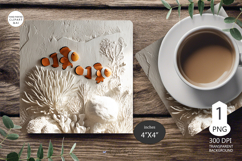Marine fish Mug coaster| Coaster Mug Sublimation| seashells Product Image 1
