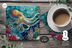 Seashells Mug coaster | Coaster Mug Sublimation | seashells Product Image 1