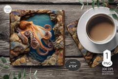 Seashells Mug coaster | Coaster Mug Sublimation | seashells Product Image 1
