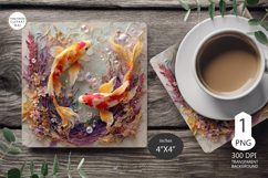 Marine fish Mug coaster| Coaster Mug Sublimation|3D fish Product Image 1