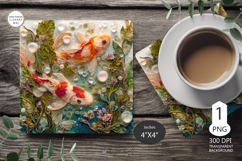 Marine fish Mug coaster| Coaster Mug Sublimation|3D fish Product Image 1