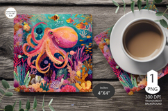 Seashells Mug coaster | Coaster Mug Sublimation | seashells Product Image 1
