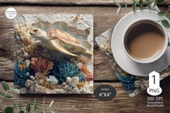 Sea turtle Mug coaster | Coaster Mug | underwater world Product Image 1