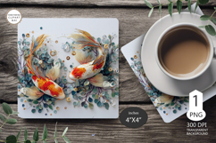 Marine fish Mug coaster| Coaster Mug Sublimation|3D fish Product Image 1