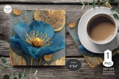 Mug coaster wildflowers| Mug Coaster Sublimation flowers Product Image 1