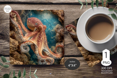 Seashells Mug coaster | Coaster Mug Sublimation | seashells Product Image 1