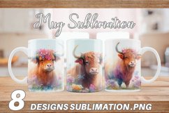 Highland Cow | Mug sublimation design Product Image 1