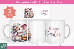 Easter mug wrap Easter bunny &amp; eggs Easter mug sublimation Product Image 1
