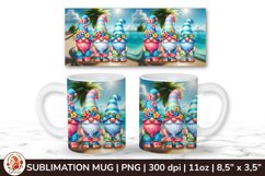Beach Mug, 11oz mug wrap, Gnome Mug, Beach Gnome Product Image 1