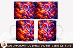 Flamingo Mug, 11oz mug wrap, Tropical Beach mug Product Image 1