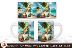 Beach Mug, 11oz mug wrap, Gnome Mug, Beach Gnome Product Image 1