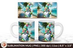 Beach Mug, 11oz mug wrap, Gnome Mug, Beach Gnome Product Image 1
