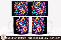 Shark Mug, 11oz mug wrap, Tropical Beach mug Product Image 1