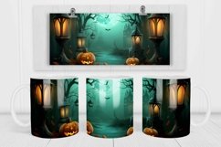 HALLOWEEN MUG SUBLIMATION DESIGN, COFFEE MUG WRAP Product Image 2