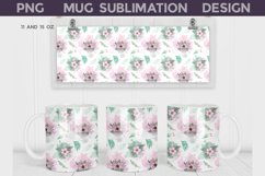 Spring Floral Mug Bundle | Pastel Flowers Mug Sublimation Product Image 7