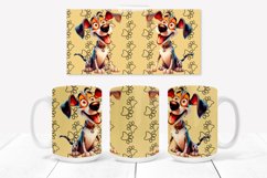 Funny dog sublimation mug | Animal mug wrap design Product Image 1