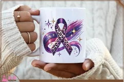 Epilepsy Awareness Ribbon png, Pancreatic Cancer Glitter png Product Image 3