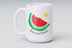 Hand drawn watermelon with text Fresh and Sweet Product Image 2