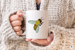 4 Chalky Texture Honey Bee Illustrations SVG Product Image 4