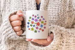 Whimsical Hand Drawn Ditsy Floral Mandala SVG Product Image 3