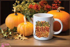 faux embroidery of Autumn Thankful, Grateful, Blessed png Product Image 4