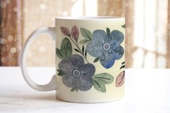 Mug flowers watercolor sublimation