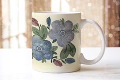 Mug flowers watercolor sublimation