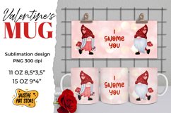Valentines gnome sublimation mug bundle.6 design 11 oz,15 oz Product Image 4