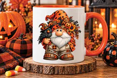 Halloween gnome png, Halloween Fall gnome clipart Product Image 1