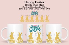 Happy Easter to Every Bunny 11&amp;15oz Coffee Glass Mug SVG Product Image 1