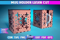 Mug Holder Laser Cut SVG | Mug Laser Cut SVG Design Product Image 1