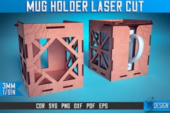 Mug Holder Laser Cut SVG|Mug Laser Cut SVG Design | CNC File Product Image 1
