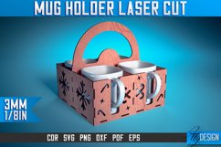 Mug Holder Laser Cut SVG|Mug Laser Cut SVG Design | CNC File Product Image 1