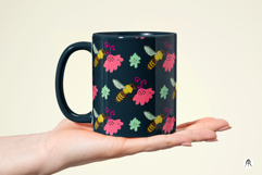 Hand Drawn Chalky Bee Floral Backgrounds Product Image 3