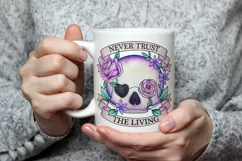 Never Trust the Living sublimation file - creepy cute png Product Image 2