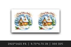 Cozy Christmas tumbler mug wrap clipart sublimation design Product Image 5