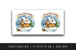 Cozy Christmas tumbler mug wrap clipart sublimation design Product Image 5