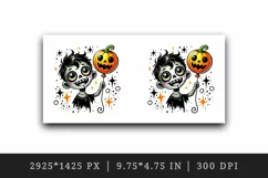 Halloween zombie tumbler mug wrap clipart sublimation design Product Image 5