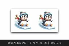 Cute penguin tumbler mug wrap clipart sublimation design png Product Image 4