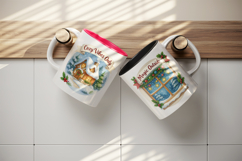 Cozy Christmas tumbler mug wrap clipart sublimation design Product Image 4