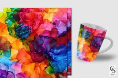 Bright Alcohol Ink Flowers Backgrounds Product Image 2