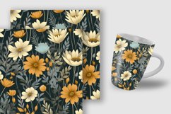Retro Wildflowers Digital Paper Patterns Product Image 5
