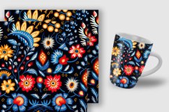 Folk Embroidery Flowers Seamless Pattern Digital Papers Product Image 3