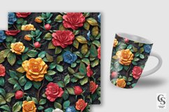 Embossed 3D Roses Seamless Patterns Product Image 5