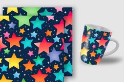 Rainbow Stars Seamless Pattern Digital Papers Product Image 3